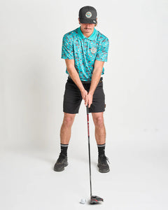 The Mad Hueys Hueys Golf SS Polo - Teal