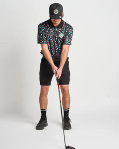 The Mad Hueys Hueys Golf SS Polo - Black
