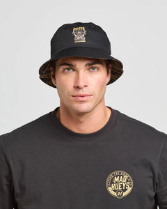 The Mad Hueys Captain Cooked Reversible Bucket Hat - Black