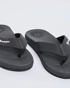 The Mad Hueys Hueys Wide Strap Thongs - Black