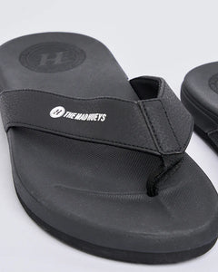 The Mad Hueys Hueys Wide Strap Thongs - Black