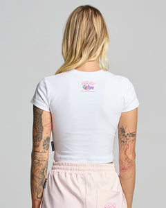 The Mad Hueys BBQ Girl Baby Tee - White