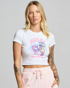 The Mad Hueys BBQ Girl Baby Tee - White