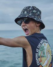 Load image into Gallery viewer, The Mad Hueys Croc Captain Youth Reversible Bucket Hat - Vintage Black
