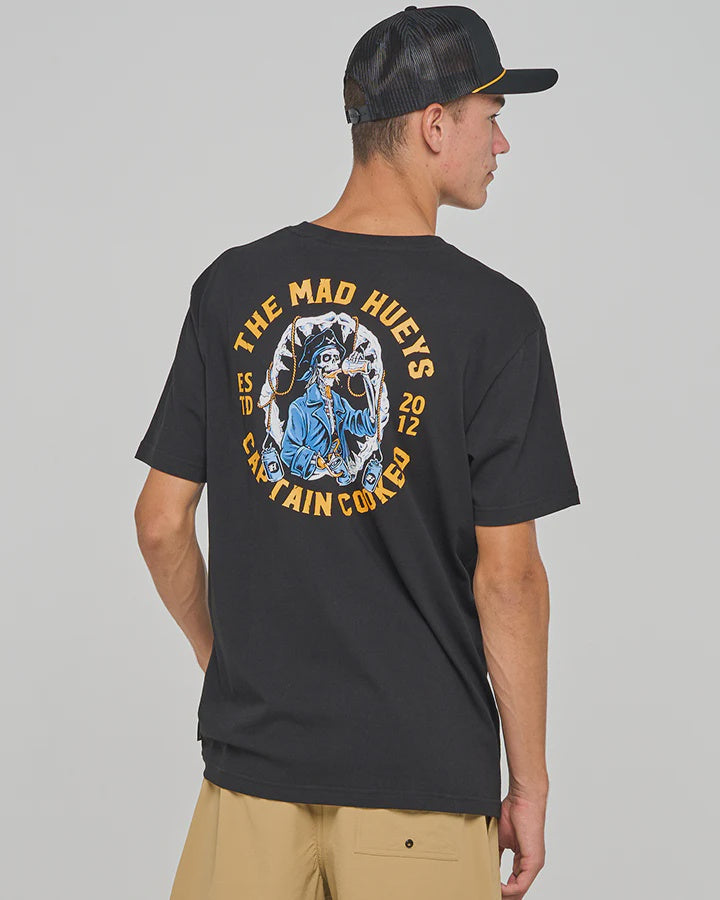 The Mad Hueys Captain Cooked Jaws SS Tee - Black