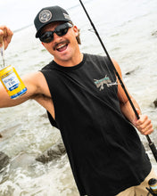 Load image into Gallery viewer, The Mad Hueys Frothin Hooked For Life Muscle - Black
