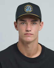 Load image into Gallery viewer, The Mad Hueys Captain Cooked Jaws Twill Trucker Cap - Black
