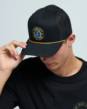 Load image into Gallery viewer, The Mad Hueys Captain Cooked Jaws Twill Trucker Cap - Black
