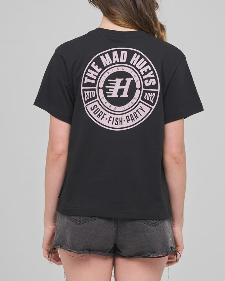 The Mad Hueys Living Hueys Womens SS Tee - Black