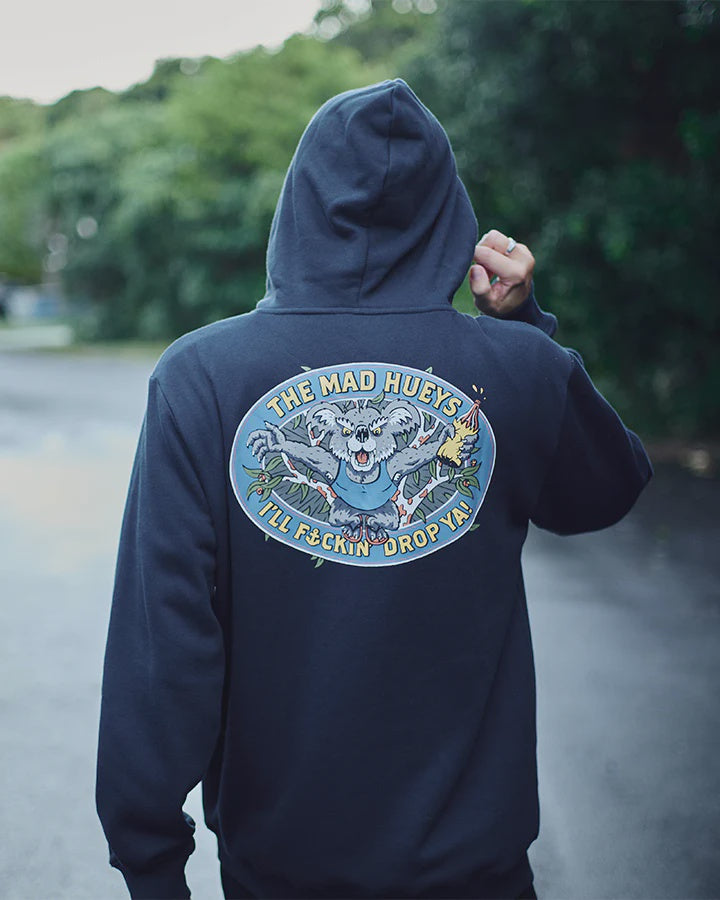 Mad blue hoodie top