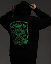 Load image into Gallery viewer, The Mad Hueys Ahoy Fkrs Shield Hoodie - Black

