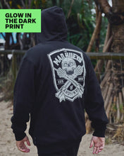 Load image into Gallery viewer, The Mad Hueys Ahoy Fkrs Shield Hoodie - Black
