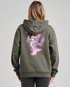 The Mad Hueys Seahorse Anchor Hoodie - Charcoal