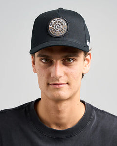The Mad Hueys Hueys Ship Wheel Twill Snapback - Black