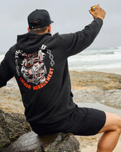 Load image into Gallery viewer, The Mad Hueys Anchor Management Hooded Pullover - Black
