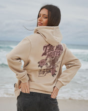Load image into Gallery viewer, The Mad Hueys Freedom Forever Womens Hooded Pullover - Latte Washed
