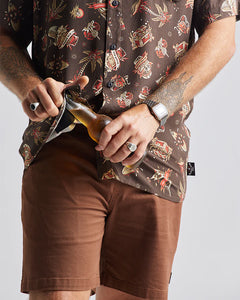 The Mad Hueys Huey's Tattoo Woven Shirt - Vintage Black
