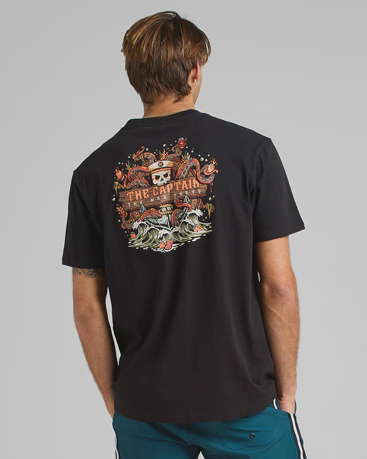 The Mad Hueys The Kraken Captain Tee - Black