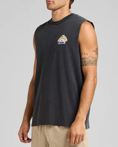 The Mad Hueys Shoey Wave Muscle - Washed Black