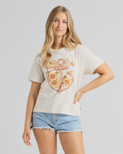 Load image into Gallery viewer, The Mad Hueys Sunflower Anchor Womens SS Tee - Stone
