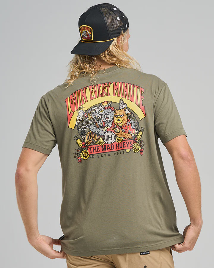 The Mad Hueys Oz Straya Tee - Olive