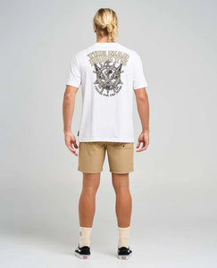 The Mad Hueys Ship Wheel Beers Tee - White