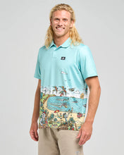 Load image into Gallery viewer, The Mad Hueys Oz Straya Party Polo - Aqua
