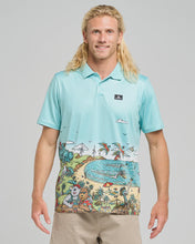 Load image into Gallery viewer, The Mad Hueys Oz Straya Party Polo - Aqua
