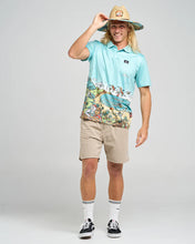 Load image into Gallery viewer, The Mad Hueys Oz Straya Party Polo - Aqua
