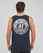 Load image into Gallery viewer, The Mad Hueys Checker Hueys Tank - Navy
