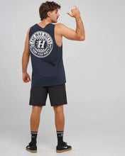 Load image into Gallery viewer, The Mad Hueys Checker Hueys Tank - Navy
