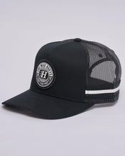 Load image into Gallery viewer, The Mad Hueys Checker Hueys Twill Trucker - Black
