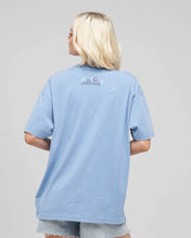Load image into Gallery viewer, The Mad Hueys Siren Angel Womens Oversized Tee - Cornflower Blue

