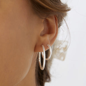 Arms Of Eve Arabella Hoop Earrings - Silver