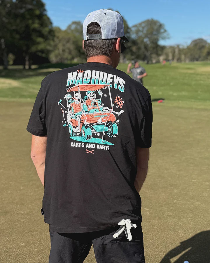 The Mad Hueys Carts & Darts S/S Tee - Black
