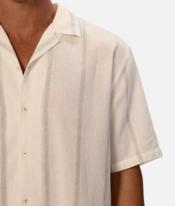 Industrie The Cassiano S/S Shirt - Off White/Grey