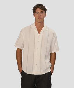 Industrie The Cassiano S/S Shirt - Off White/Grey