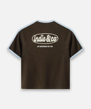 Load image into Gallery viewer, Indie Kids The San Antonio Tee (8-14) - Dk Cocoa/Blue
