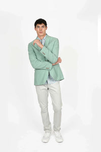 James Harper Peak Lapel Blazer - Sage