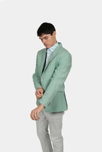 Load image into Gallery viewer, James Harper Peak Lapel Blazer - Sage
