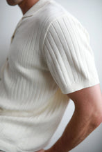 Load image into Gallery viewer, James Harper Rib Button Through Shirt - Natural
