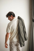 Load image into Gallery viewer, James Harper Rib Button Through Shirt - Natural
