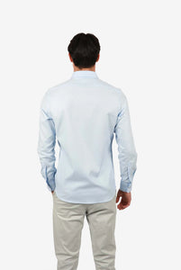James Harper L/S Waffle Shirt - Soft Blue