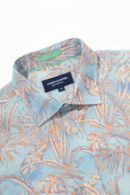 Load image into Gallery viewer, James Harper Tropical Poplin Shirt - Blue
