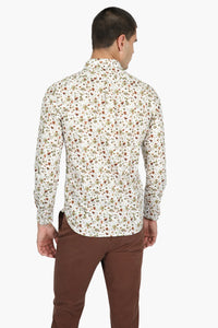 James Harper Peached Cotton Poplin Long Sleeve Dress Shirt - Blooms Pebble