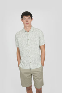 James Harper Short Sleeve Shirt - Hibiscus Sage