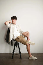 Load image into Gallery viewer, James Harper Textured Self Stripe Shirt - Natural
