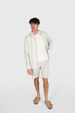 Load image into Gallery viewer, James Harper L/S Textured Stripe Shirt - Faded Blue
