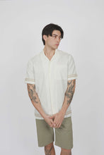 Load image into Gallery viewer, James Harper Aztec Embrodied Cotton Shirt - Natural
