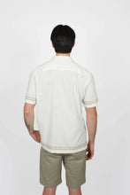 Load image into Gallery viewer, James Harper Aztec Embrodied Cotton Shirt - Natural
